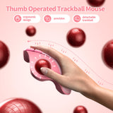 seenda Wireless Trackball Mouse, Ergonomic Bluetooth Rollerball Mouse,Pink