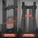 3-Tier Dumbbell Rack, 1100LB Capacity Adjustable Weight Rack for Home Gym, Heavy-Duty Weight Stand for Dumbbells Kettlebells & Weight Plates(Rack Only)