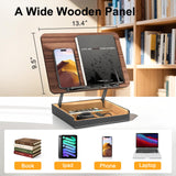 HUMANCOZY Book Stand with Storage, Book Holder for Reading Hands Free