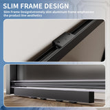 TALNAROV Glass Door with Bottom Seal Strip, 36 Inch Clear PVC Seal Strips for 3/8"(10mm) Thick Glass Door, 1 PCS x 36"