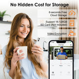 2K HD Doorbell Camera Wireless with Included Ring Chime, Front Door Camera, 2-Way Audio, Battery Powered, AI&PIR Detection MKEOLGE