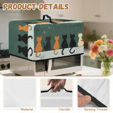 ZIATUBLES Microwave Oven Dust Cover Anti-Dust Countertop Microwave Protector Cover Cartoon Cat Print Heat Resistant Air Fryer Toster Oven Covers, L