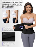 SHAPSHE Waist Trainer Belt for Women Workout Cincher Tummy Control Trimmer Corset Shapewear Segmented Postpartum Band, 2XL Black