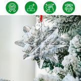 2026 Crystal Snowflak Suncatcher Faceted Christmas Hanging Ornament