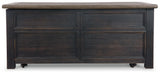 Signature Design by Ashley Tyler Creek Rustic Farmhouse Lift Top Coffee Table with Drawers, Brown & Black