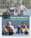 VINSGUIR Ab Roller Wheel for Beginners to Pros, Ab Roller with Adjustable & Detachable Resistance Band, Abs & Core Workout Equipment for Home Gym, Abdominal Wheel with Exercise Guide and Knee Pad, Men Women