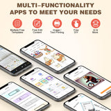 Thermal Mini Printer, Portable Inkless Sticker Maker, Bluetooth Printer for Phone, Wireless Label Printer with Tape cudinham