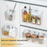 Lae Nuvole Cabinet Door Storage 2-Pack, Clear Adhesive Organizer for Wall