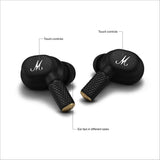True Wireless Active Noise-Canceling Earbuds Headphones, Black Marshall