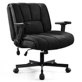 OFIKA Criss Cross Chair with Wheels,Cross Legged Office Chair
