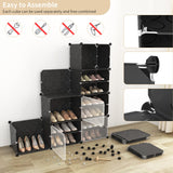 Portable Shoe Rack Organizer with Door, 80 Pairs Shoe Storage Cabinet Easy Assembly WEXCISE