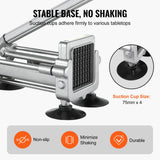 VEVOR French Fry Cutter, Potato Slicer with 1/2", "3/8", "1/4 Stainless Steel Blades, Manual Potato Cutter Chopper with Suction Cups, Great for Potato, French Fries, Cucumber, Vegetables, Carrot