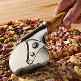 Pizza Cutter Turning Kit - 4” Diameter Stainless Steel Blade - Chrome Finish Pizza Slicer for Pizza Cutting - Pizza Accessories and Supplies for Pizza Lovers - Easy to Install Pizza Cutter Tool