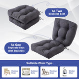 IPYNBAP Outdoor Chair Cushions Set of 2, Patio Chair Cushions with Ties,19x19+5