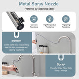TOYWIA Kitchen Faucets with Pull Down Sprayer, Brushed Nickel Single Handle High Arc Stainless Steel Sink Faucet with Deck Plate, 1 or 3 Hole Deck Mount for RV, Bar, Farmhouse, Laundry, Outdoor