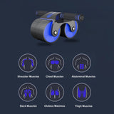 GELETE AB Wheel Roller with Automatic Rebound Assistance and Resistance Springs Perfect Home Gym Equipment for Men Women Abdominal Exercise Abdominal Fitness (Blue) GELETE