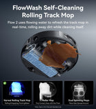 NARWAL Flow 2 with Refill & Drainage System Robot Vacuum and Mop, 31,000Pa Suction, FlowWash Self-Cleaning Mop, AI Object Recognition, 212℉ Hot Water Mop Washing, Black