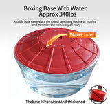 Punching Dummy, Durable Silicone Punching Bag with Large Stable Base for Adults & Kids, Freestanding Training Target for Boxing, Taekwondo, MMA, Home Gym(RED-2)