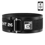 Element 26 Leather Weightlifting Belt for Men & Women - Self locking Adjustable Leather Lifting Belt for Powerlifting (Medium, Black)