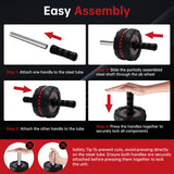 SaintCos Ab Roller Wheel for Abs Workout - Core Strength Training Equipment for Home Gym with Knee Pad, Abdominal Exercise Wheel for Men and Women