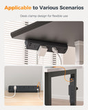 TESSAN Desk Clamp Power Strip 6 Ft with 2100J Surge Protector, Black