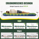 Yuzonc Double Sleeping Pad - Self Inflating 4" Extra-Thick for 2 Person with Pillow Built-in Foot Pump Inflatable Sleeping Mat for Backpacking, Hiking, Traveling, Tent, Portable Camping Mat