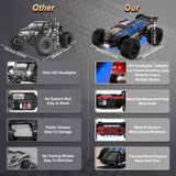 Nikuku Fast Remote Control Car, 38 KPH High Speed Off Road RC Cars with 2.4 GHz, 1:20 Scale 4WD Electric All Terrain RC Monster Truck Toys, Christmas Birthday Gifts for Adults & Boys