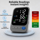 FDA-Cleared Blood Pressure Monitor, Large Black LCD BP Machine, Wide Cuff
