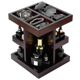 EXIN DECHEN Cologne Organizer for Men,Cologne Stand,3 Tier Wooden Perfume Shelf with Rotate,Desk Organizer,Gift for Dad From Wife,Husband Boyfriend Birthday Gift Ideas,Gifts for Men