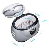Ukoke UUC06S Ultrasonic Cleaner, Professional Jewelry Cleaner for Eyeglasses, Rings and Watches, 42kHz Portable Sonic Cleaner with 600ml Capacity Stainless Steel Tank