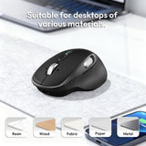 Wireless Bluetooth Rechargeable Mouse with 8 Programmable Buttons-Black