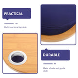 Laptop Lap Desk with Cushion Base, Handle and Non Slip Bar for Bed