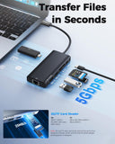 USB C Laptop Docking Station Dual HDMI Monitor 10in1 Dongle Type-C Hub Dock