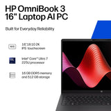 HP OmniBook 3 16" Touch Laptop, Intel Ultra 7 255U, 32GB DDR5 RAM, 1TB SSD