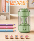 2 Pack Electric Pencil Sharpener, Fully Automatic, for Classroom, Green