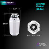 FORNO ACQUA BrightDIAMOND Moonstone 3/4 HP Garbage Disposal, Super Quiet Waste Disposer with Motion Sensor Cabinet Light, Pre-Wired Air Switch, Stainless Steel Chamber, Continuous Feed