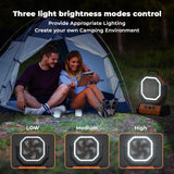 VOSFEEL Camping Fan - 20000mAh Battery Powered Fan Rechargeable with LED Lantern - Portable Outdoor Tent Fan with Hanging Hook 4 Speeds Wind Remote Control VOSFEEL