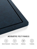 Fluxynara Felt Bulletin Board, 47.2" x 35.4", Carbon Blue