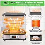 Homdox Food Dehydrator for Jerky & Fruit, 8 BPA-Free Trays, 72H Timer & Temp Control 158°F, 400W Dehydrator Machine for Herbs, Veggies, Meat, Dog Treats, Fruit Roll Sheet Included