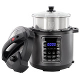 MegaChef 6 Quart 11-in-1 Electric Pressure Cooker, Multi-Cooker with Stainless Steel Crock, 11 Preset Functions