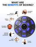 Music Boxing Training Machine for Kids & Adults - 9 Modes & 9 Speeds,Bluetooth Smart Boxing Machine,Wall Target Punching Workout,Reflex Training Suitable