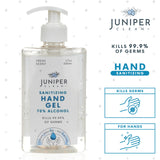 Juniper CLEAN Hand Sanitizer Gel with 70% Alcohol 17 Fl.Oz with Pump (Pack of 6)