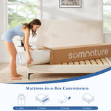 Somnature King Mattress in a Box, 14 Inch Cooling Gel Memory Foam Mattress for Pressure Relief & Deep Sleep, Medium Firm with Motion Isolation, CertiPUR-US Certified, Fiberglass Free