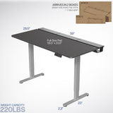 VIVO Electric 60 x 30 inch Standing Desk with Concealed Cable Trays and Full-Size Mouse Pad