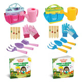 Kids Gardening Tool Set Bundle Includes 2 Color Variations (Pink and Blue)