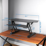 Mount-It! Standing Desk Converter, 48" Wide Sit Stand Desk Riser with Dual Gas Spring Handles