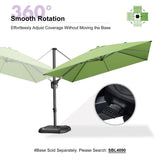 PURPLE LEAF Patio Umbrella Outdoor 10' x 10' Square Easy Setup Apple Green