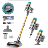 MBYULO Cordless Vacuum Cleaner for Home 600W 60Kpa Upgraded Powerful Stick Vacuum Up to 75Mins, Anti-Tangle & Wall Mount Charging, 8 in 1 Lightweight Vacuum Cleaners for Home/Pet Hair/Carpets/Floors