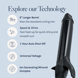 Bio Ionic Long Barrel Styler, 1.5" Curling Iron with Moisture Heat Technology & NanoIonic MX, Versatile Curling Wand with Adjustable Heat Settings, Hair Curler with 2" Extended Barrel