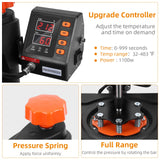 Heat Press Machine 12 X 15 inch, 6 in 1 Shirt Printing Heat Transfer Machine 360° Swing Away